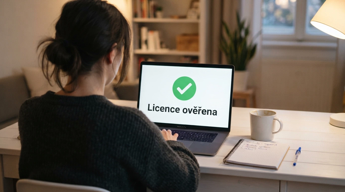 Úřední dokument s razítkem Ministerstva financí ČR a logem hazardní licence