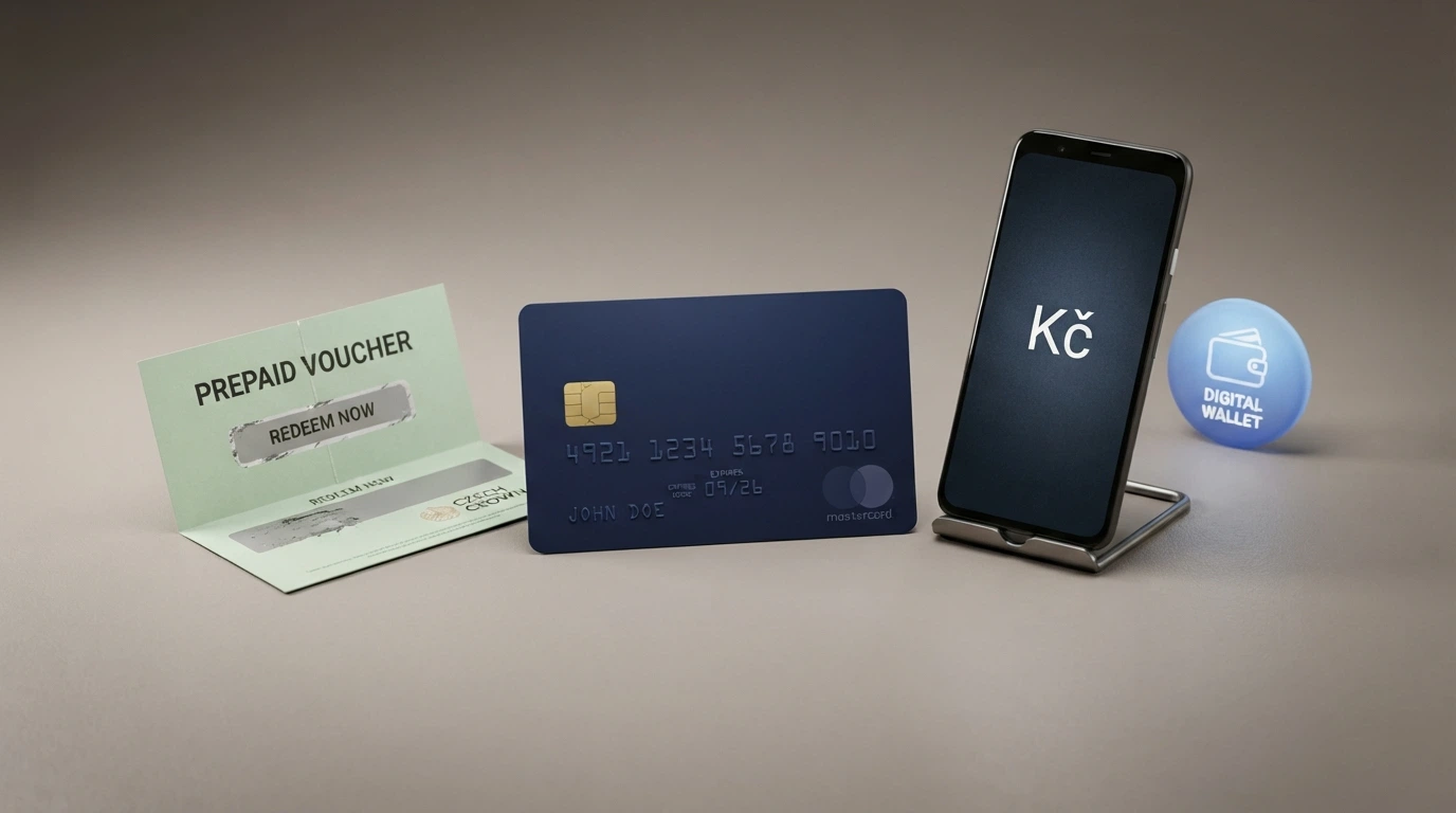 Přehled platebních metod — bankovní karta, Paysafecard, mobilní telefon a Skrill