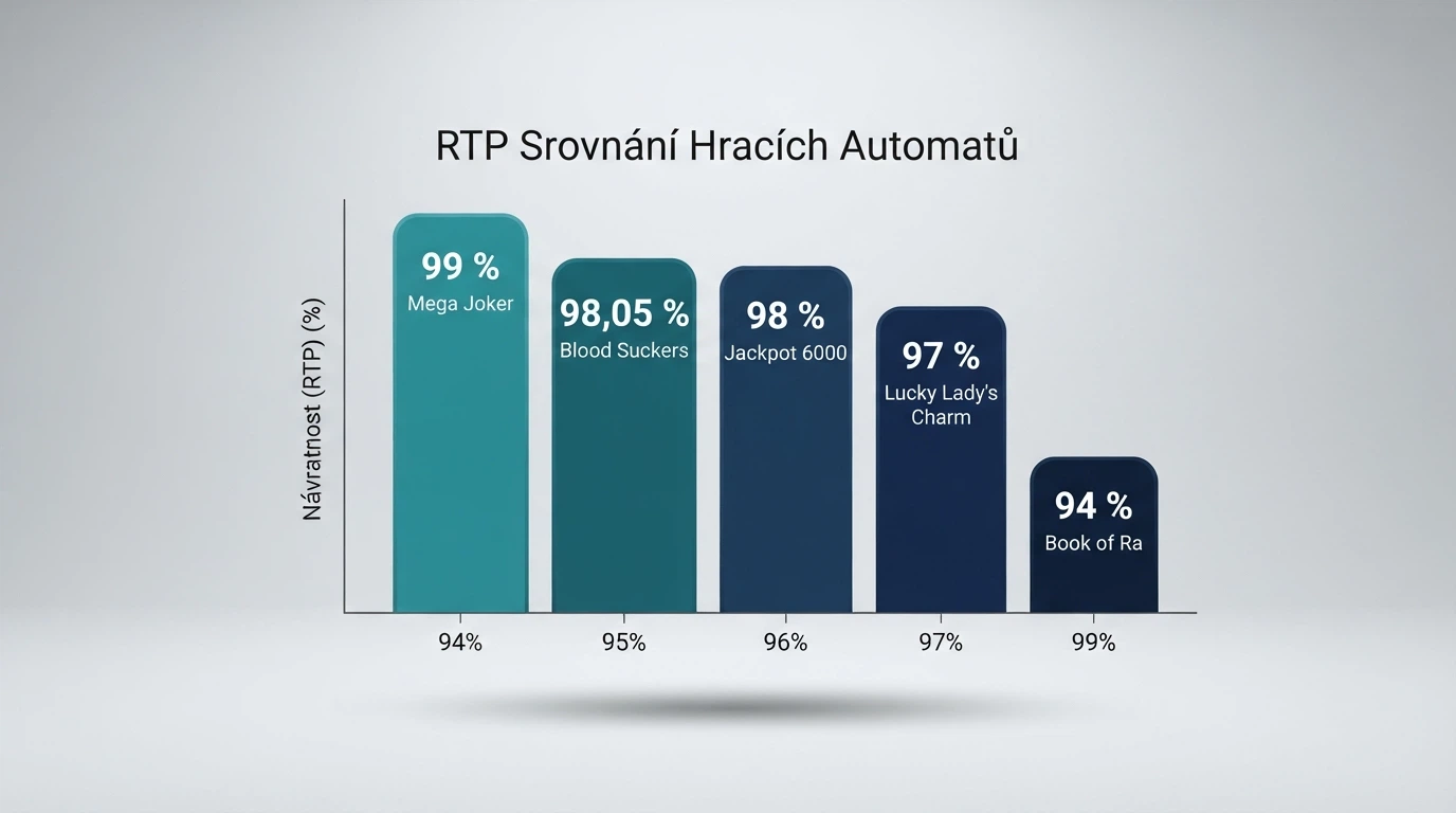 Tabulka s názvy automatů, procenty RTP a logy poskytovatelů