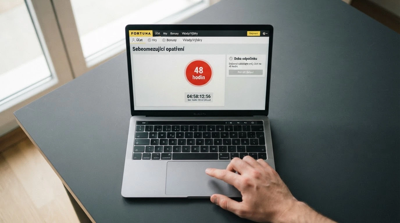 Tlačítko Panic Button v rozhraní online kasina s odpočtem 48 hodin