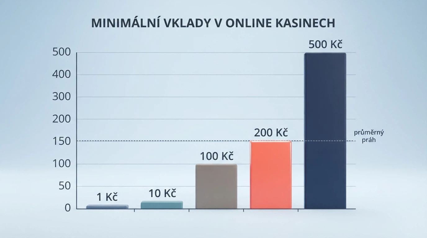 Srovnávací tabulka deseti licencovaných online casin s minimálním vkladem 200 Kč