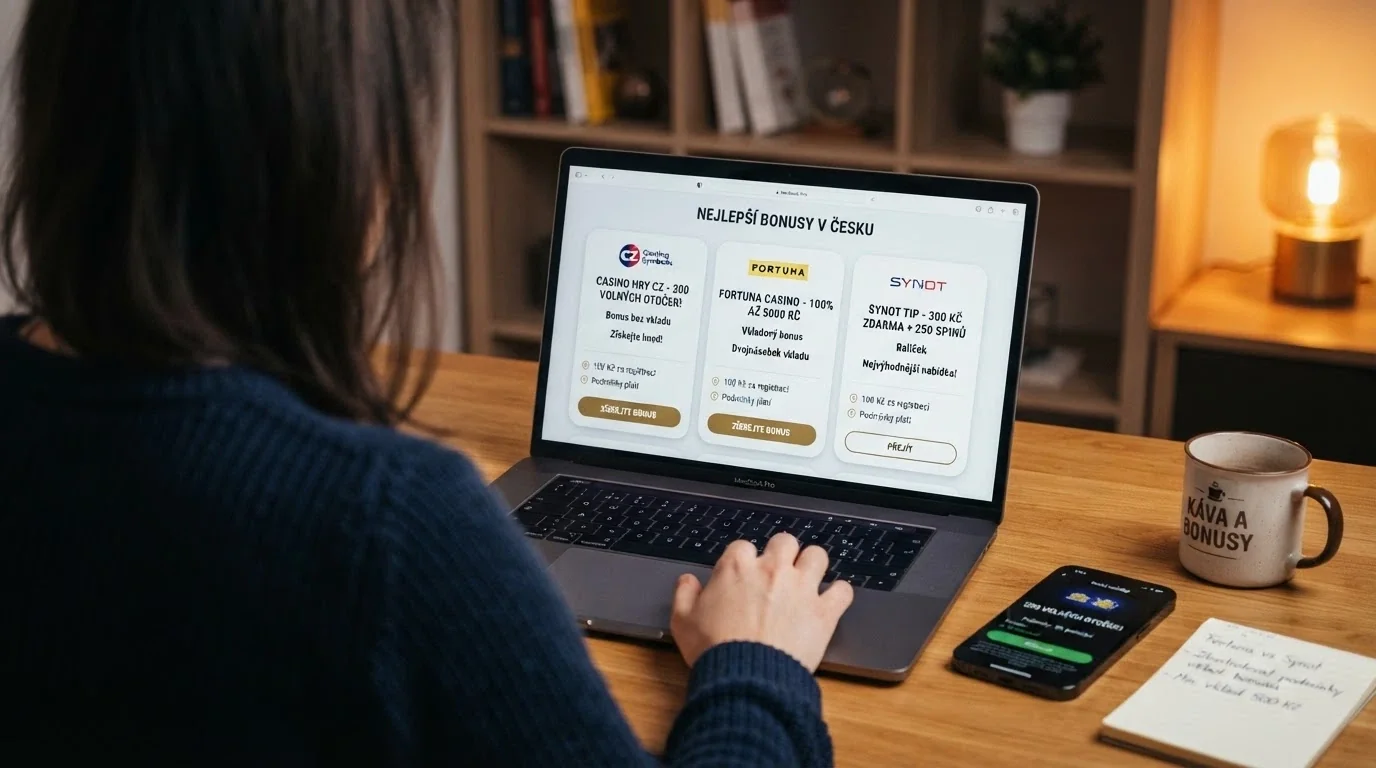 Srovnávací tabulka deseti licencovaných online casin s jejich bonusovými nabídkami