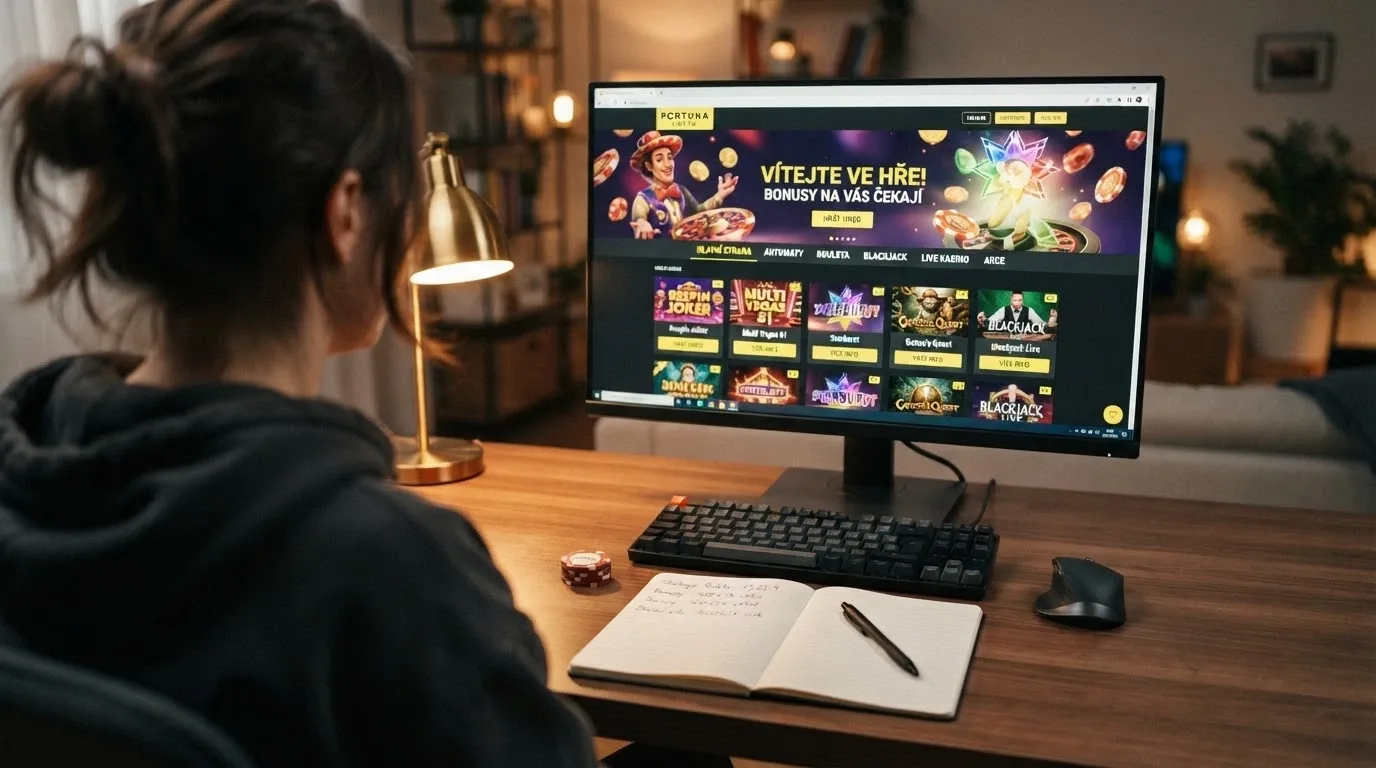 Rozcestník log deseti licencovaných online casin seřazených vedle sebe