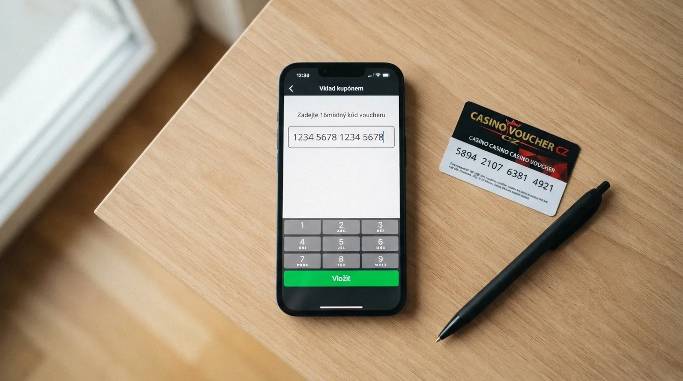 Obrazovka pokladny online casina s polem pro zadání 16místného PIN kódu Paysafecard